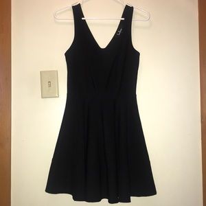 black skater dress
